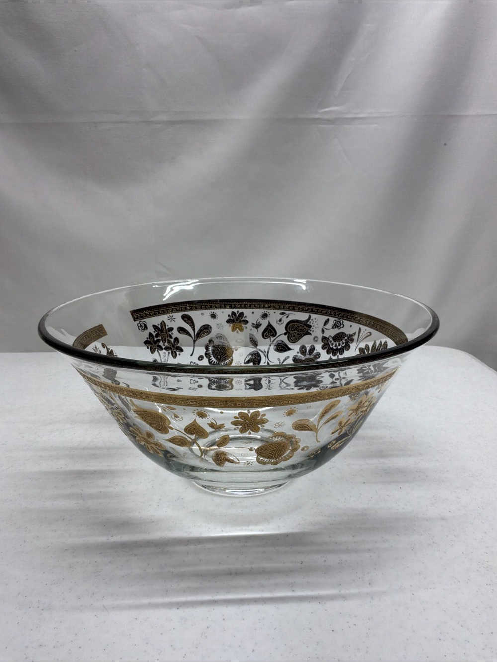 Culver Vintage 22K Gold MCM Chantilly Pattern Serving Bowl Signed